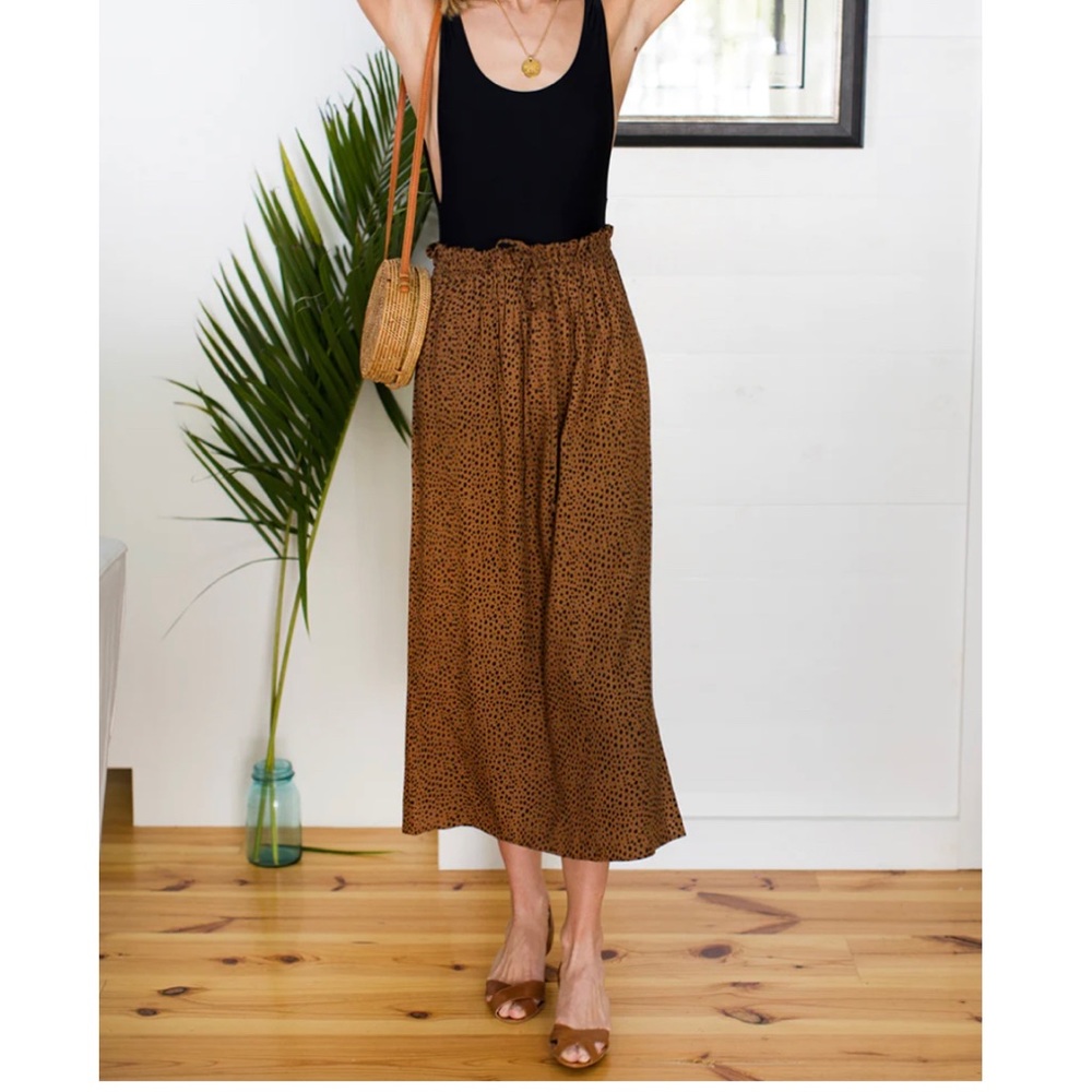 Size XS Emerson Fry Drawstring Skirt - Cheetah Spots